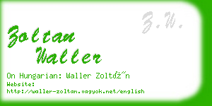 zoltan waller business card